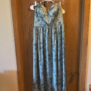 Revelry Floral Sage bouquet Maxi Dress